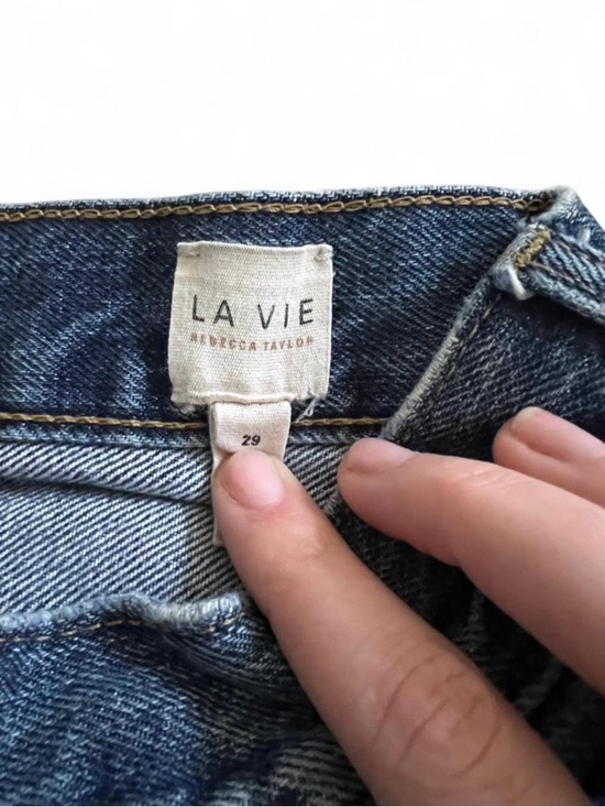 Women’s Dark Blue Denim Jeans - Classic Straight Fit - Picture 3 of 4